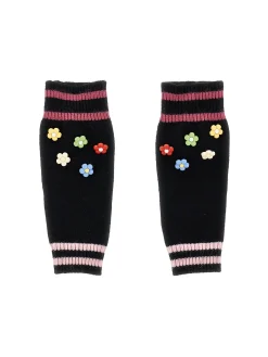Scaldamuscoli lana soft con fiori