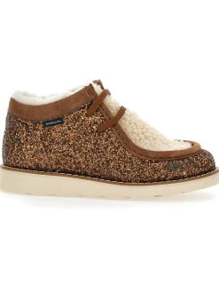 Scarpe allacciate strass montone