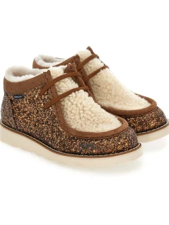 Scarpe allacciate strass montone