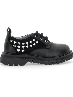 Scarpe pelle stringata con borchiette
