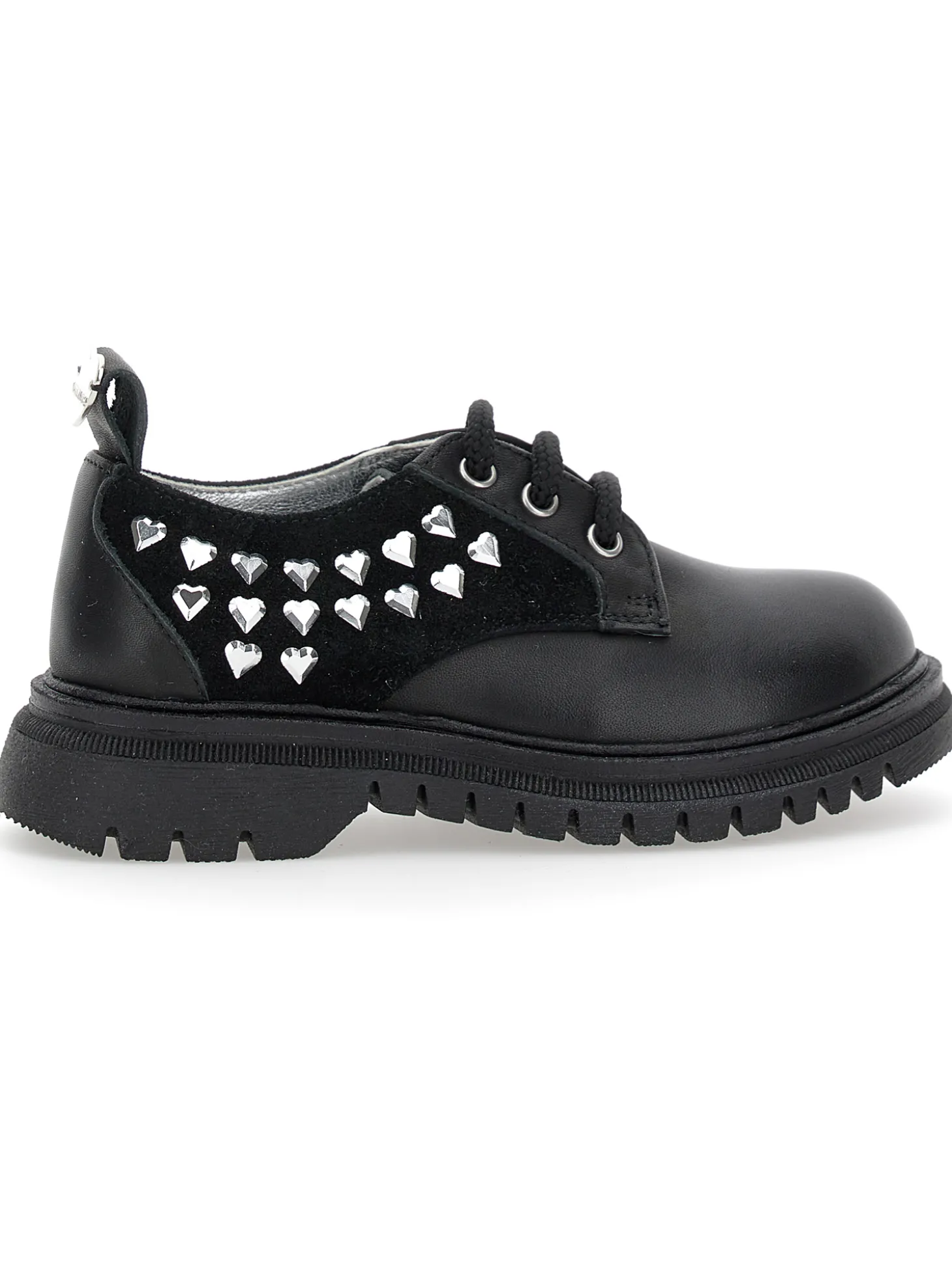 Scarpe pelle stringata con borchiette