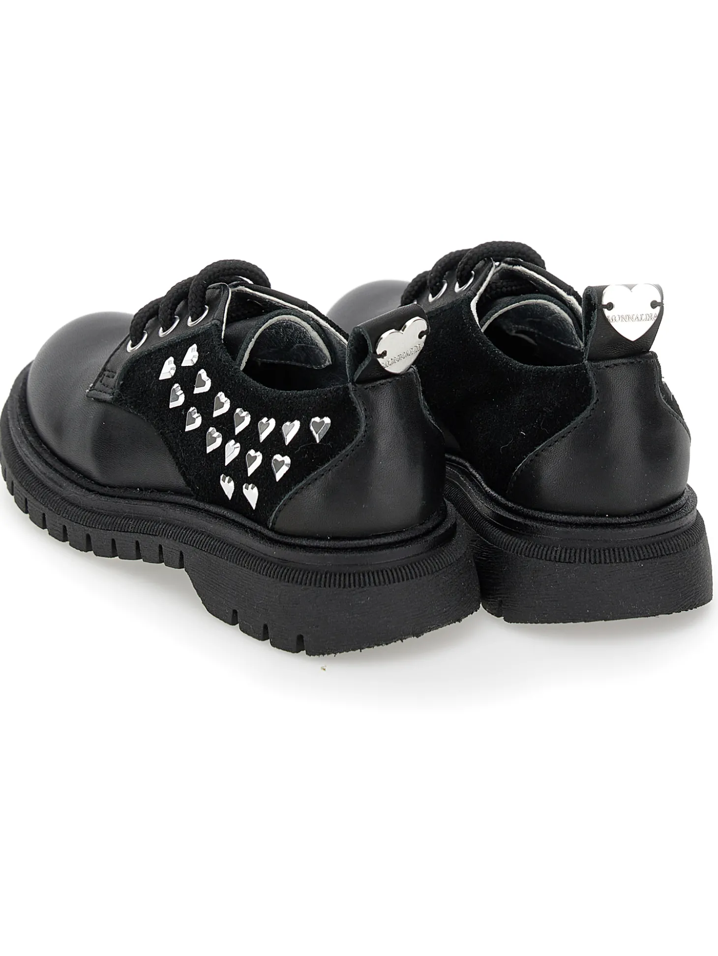 Scarpe pelle stringata con borchiette