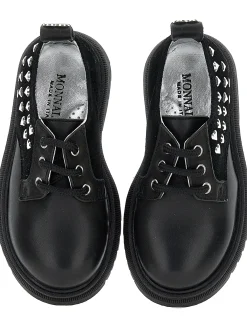Scarpe pelle stringata con borchiette