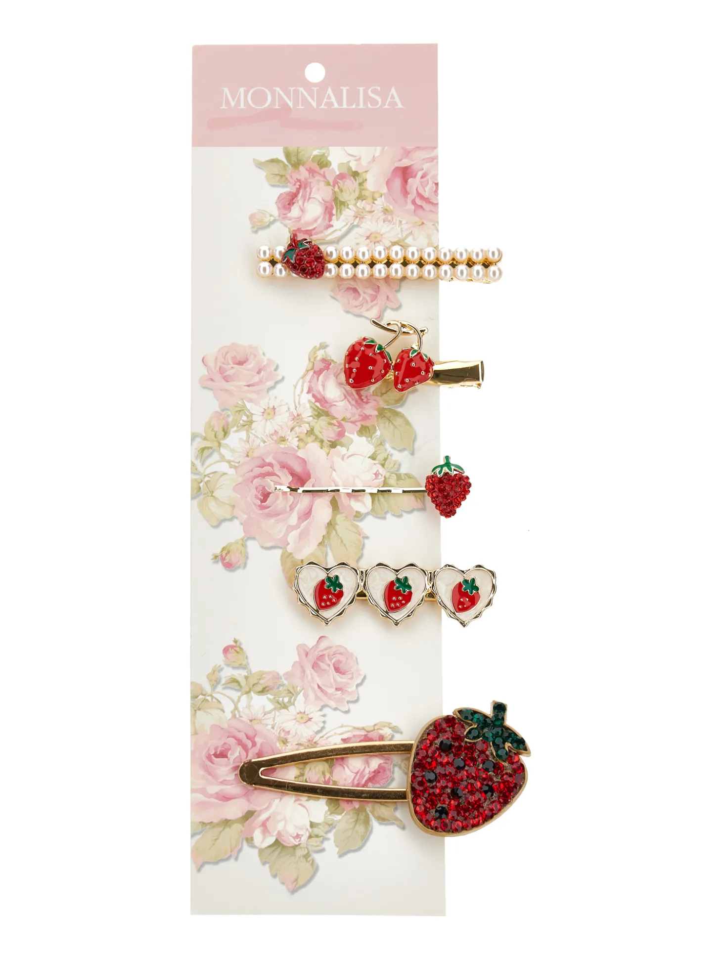 Set fermagli per capelli fragoline