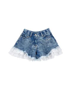 Short cinquetasche strass