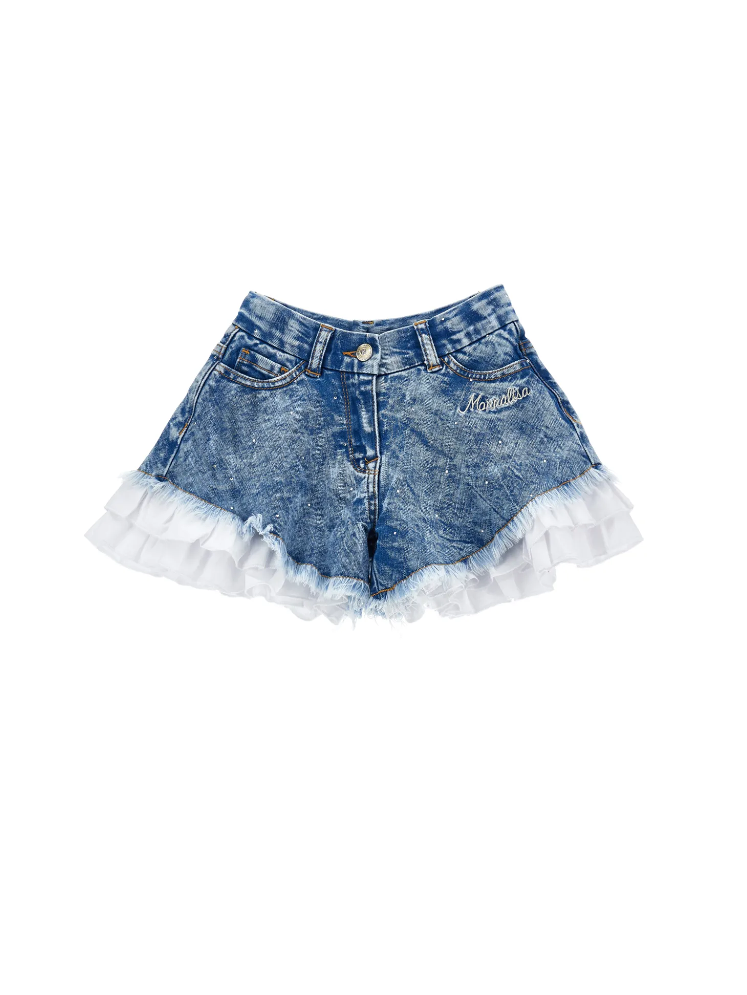 Short cinquetasche strass