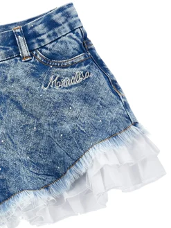 Short cinquetasche strass