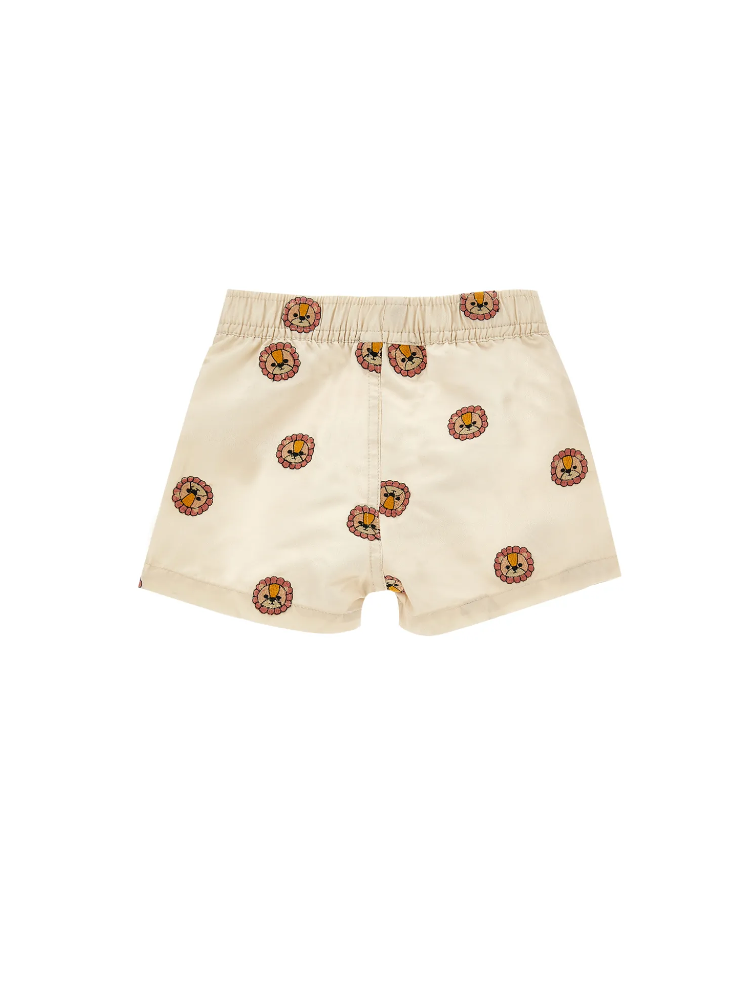 Shorts beach con dettaglio ricamo leone