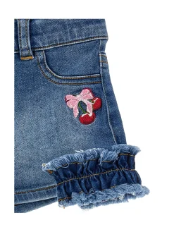 Shorts denim ricamati