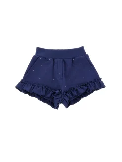 Shorts felpa con borchiette