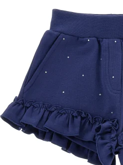 Shorts felpa con borchiette