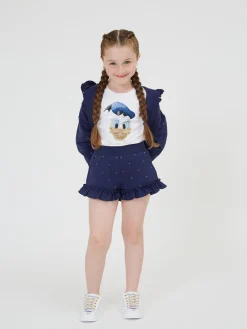 Shorts felpa con borchiette