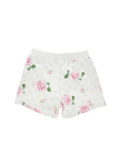 Shorts felpa floreali