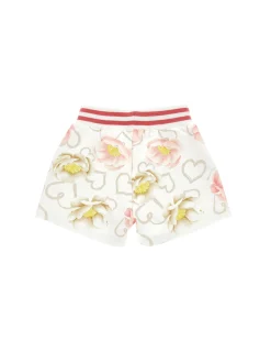 Shorts felpa stampa anemoni