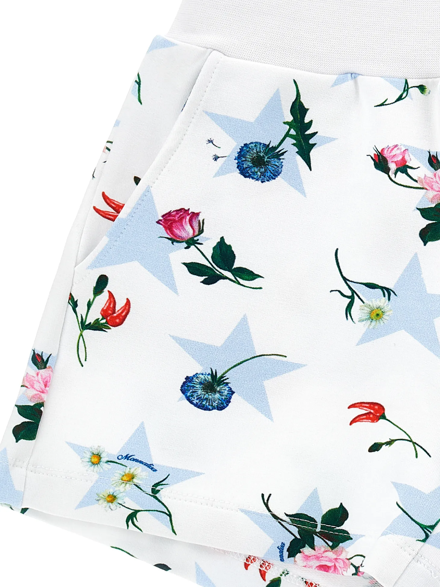 Shorts felpa stampa stelle