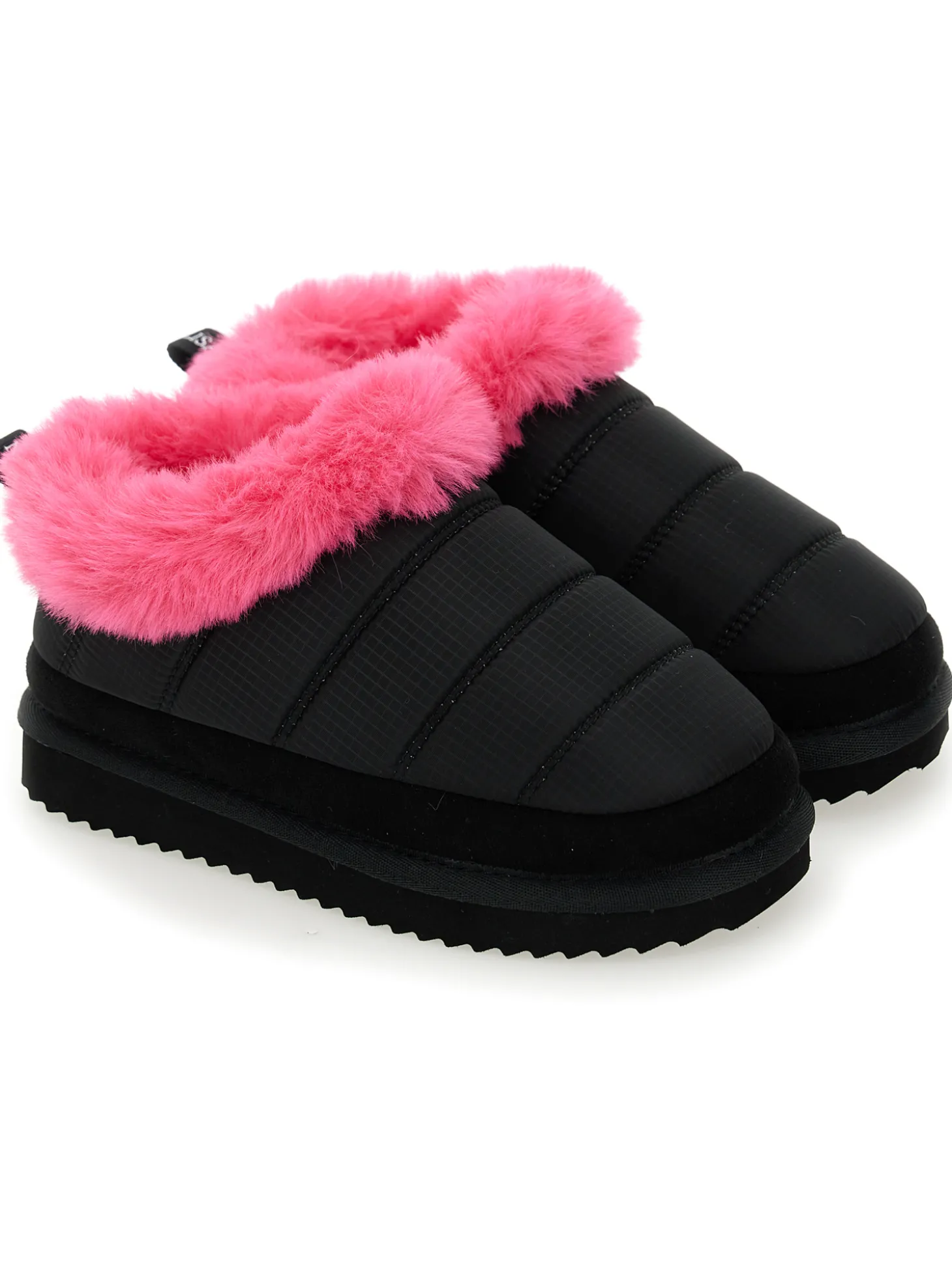 Slip on tessuto tecnico e peluche