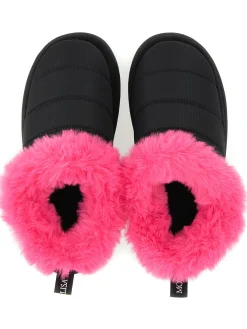 Slip on tessuto tecnico e peluche