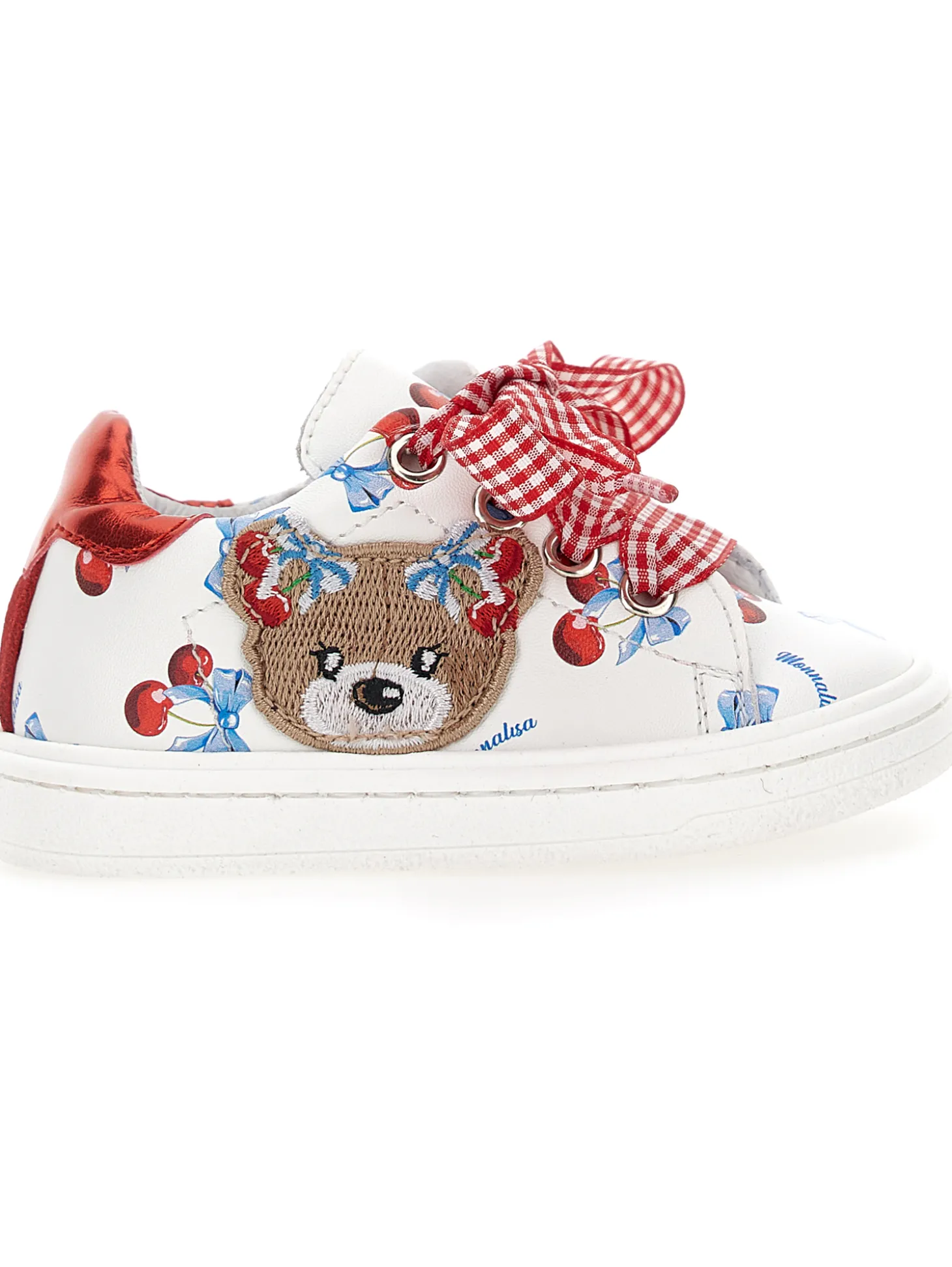Sneakers ciliegie con orsetto