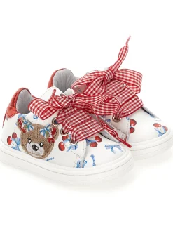 Sneakers ciliegie con orsetto