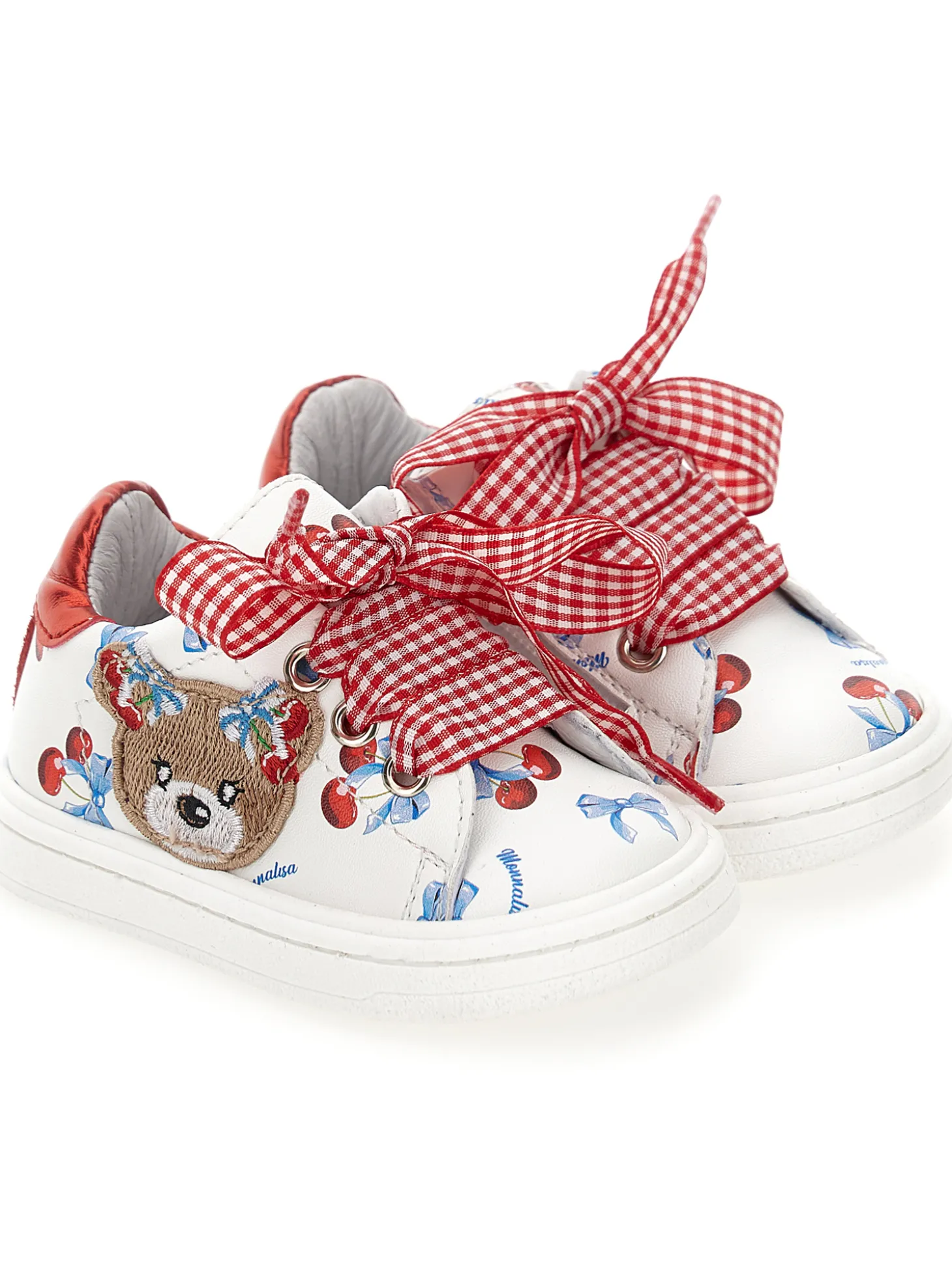 Sneakers ciliegie con orsetto