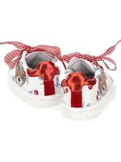Sneakers ciliegie con orsetto