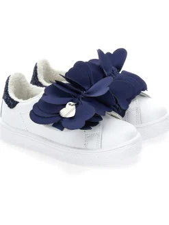 Sneakers con petali in tessuto