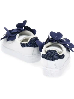Sneakers con petali in tessuto
