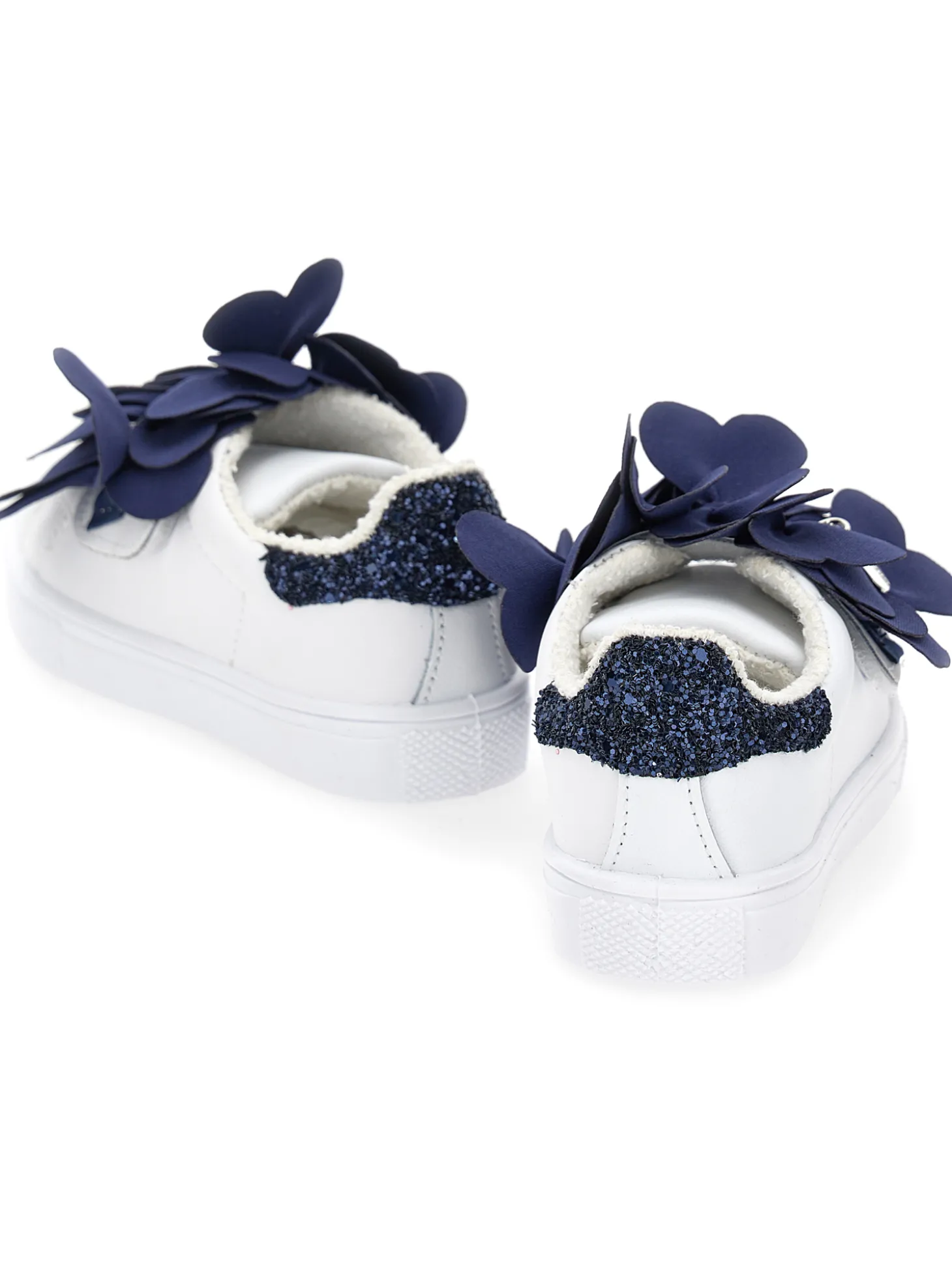 Sneakers con petali in tessuto