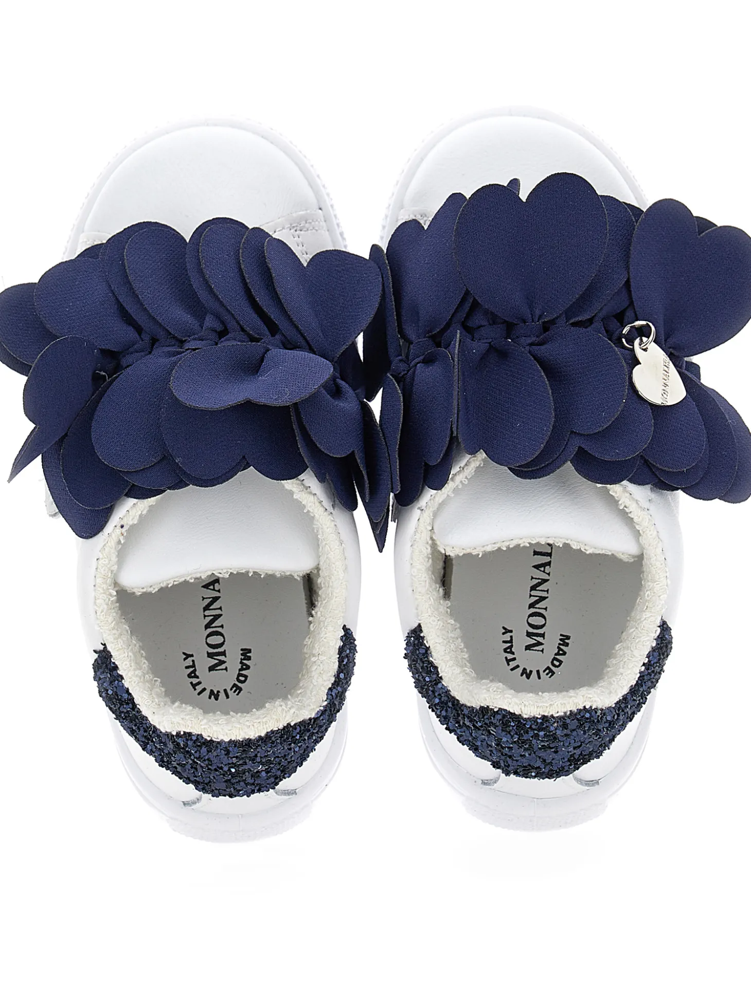 Sneakers con petali in tessuto