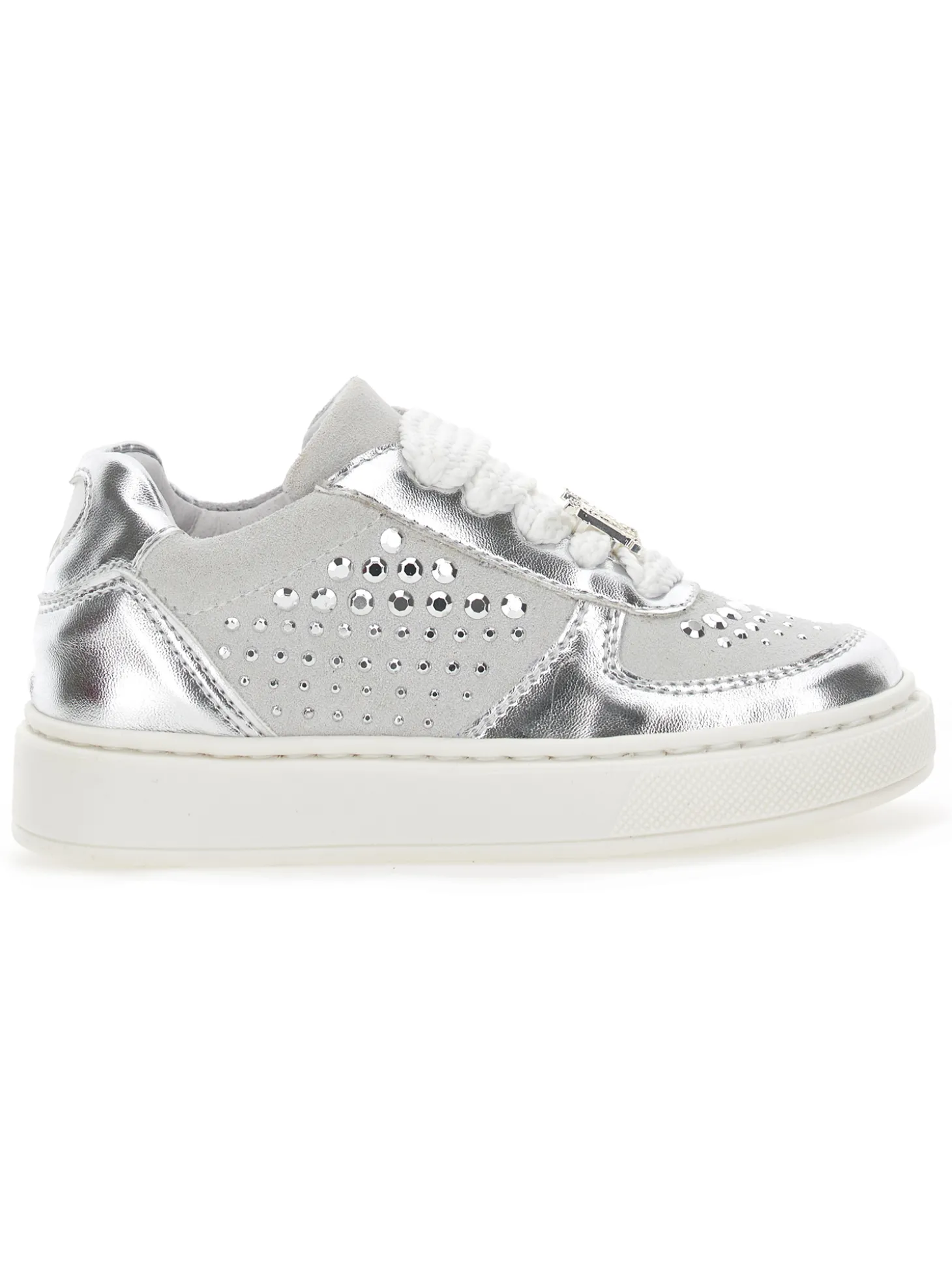 Sneakers lamina e strass