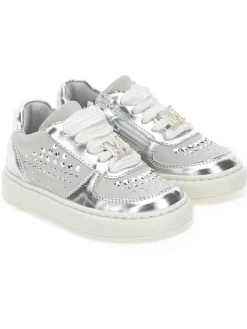 Sneakers lamina e strass