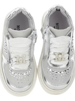 Sneakers lamina e strass