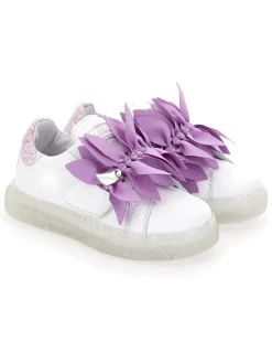 Sneakers pelle con petali