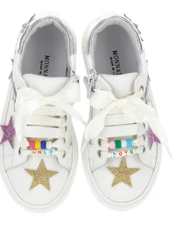 Sneakers pelle con stelle