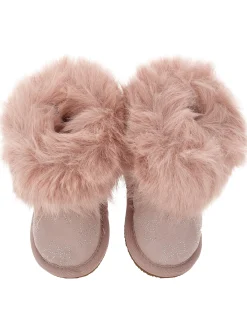 Stivali in crosta con fiocchi strass