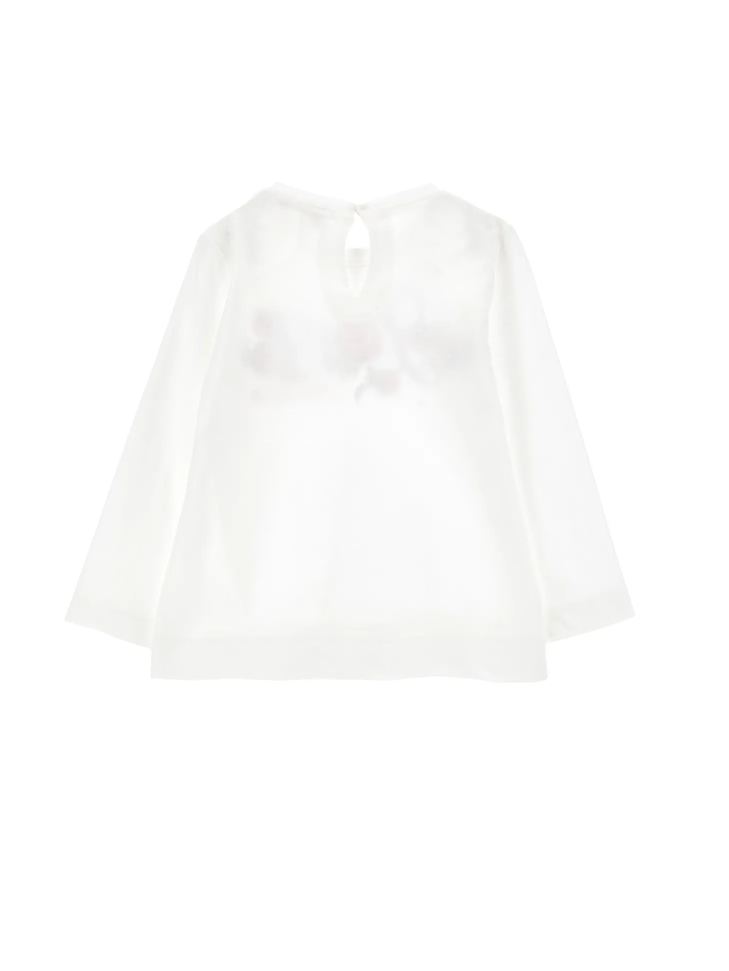 T shirt jersey stampa rosa strass