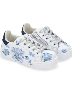 Tennis stampa fiori e glitter