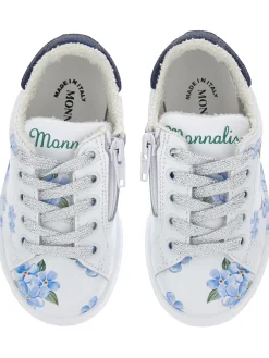 Tennis stampa fiori e glitter