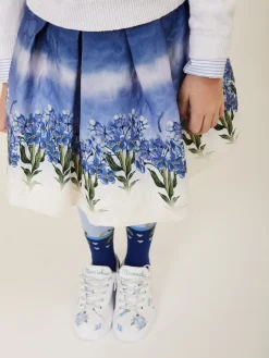 Tennis stampa fiori e glitter