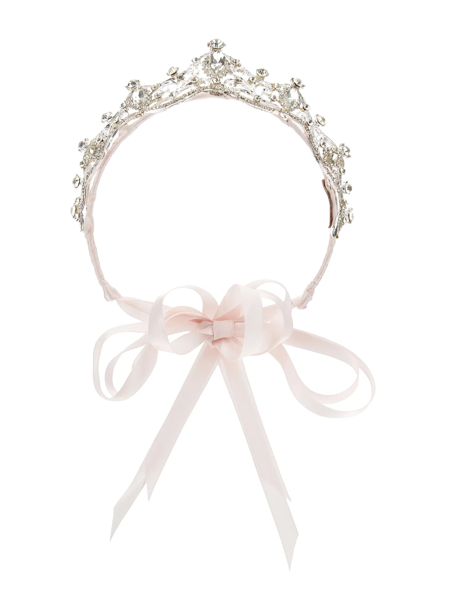 Tiara in strass e castoni