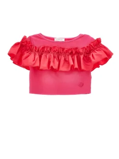 Top cotone con rouches