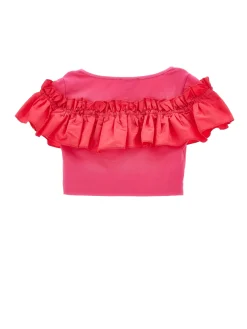 Top cotone con rouches