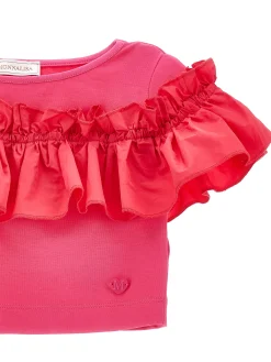 Top cotone con rouches
