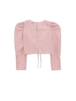 Top popeline increspalo maniche lunghe