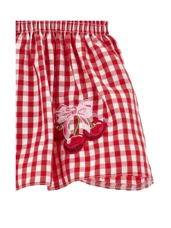Top vichy e ricamo sangallo