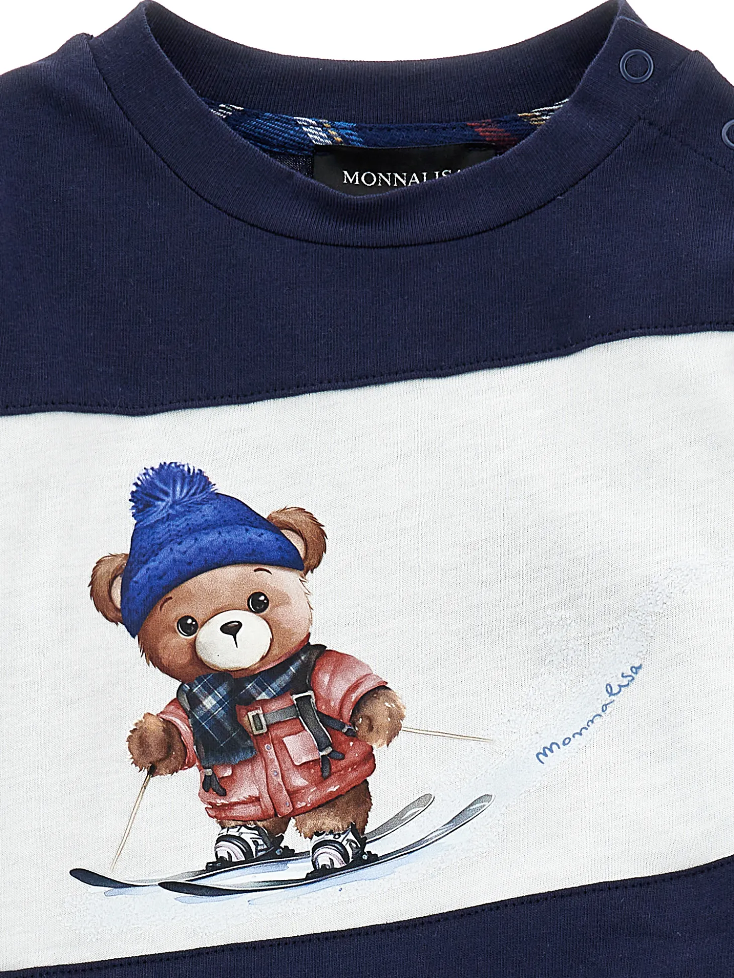 T-shirt bicolor con orsetto