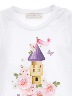 T-shirt castello con strass