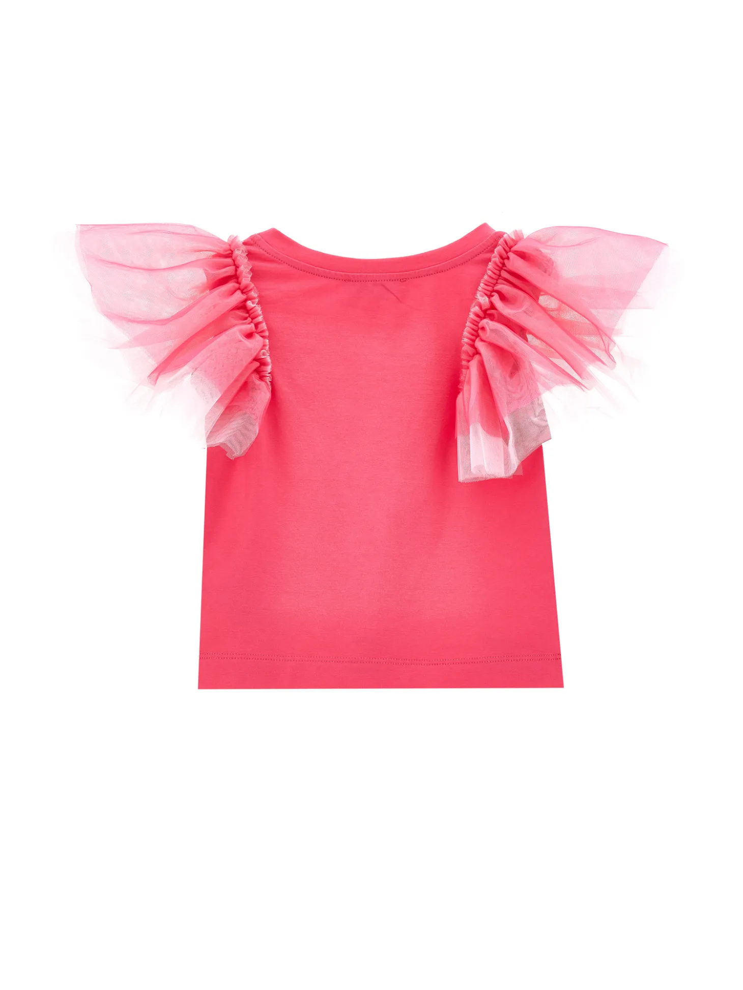 T-shirt con farfalla strass