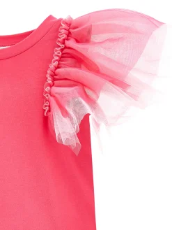 T-shirt con farfalla strass