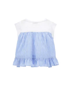 T-shirt con fiocchi e strass